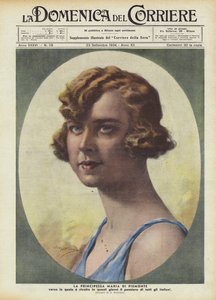 Princezna Marie Piemontská, na kterou v těchto dnech myslí všichni Italové. od Achille Beltrame